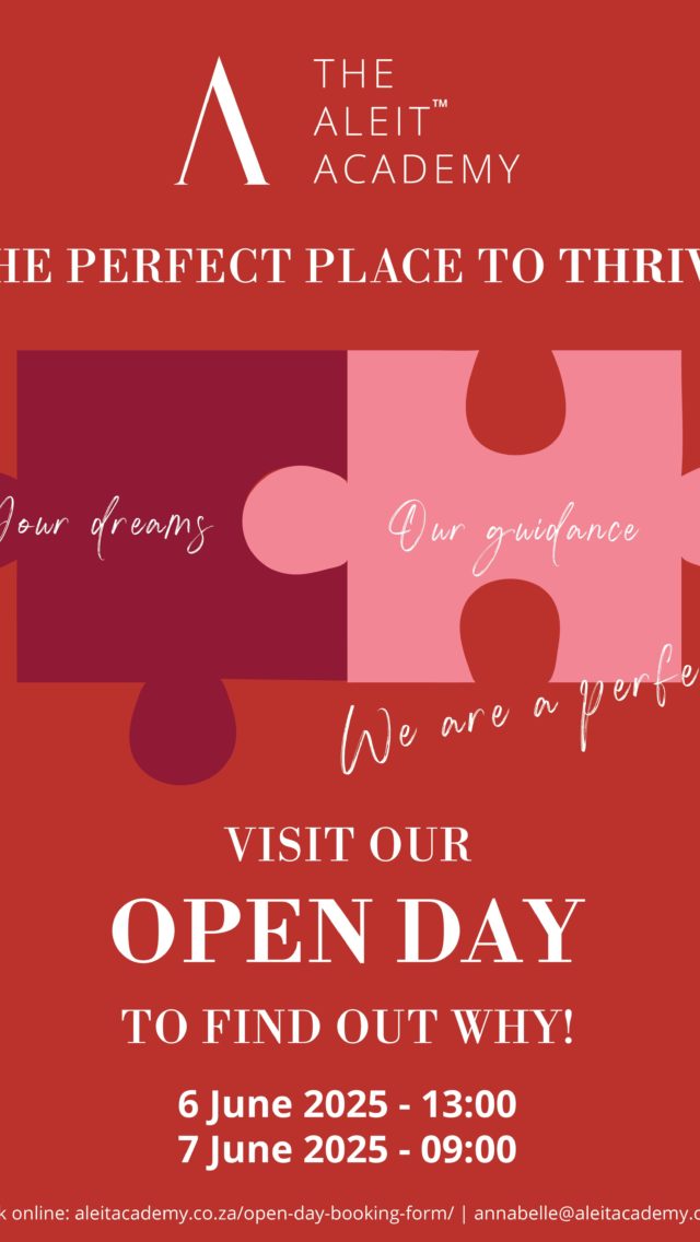 Join Us for an Exciting Open Day at Aleit Academy! 🎉

📌06 & 07 JUNE 2025📌

Get ready for a day filled with fun and inspiration! 🤩

✨ Campus Tour – Explore our beautiful campus!
✨ Meet the Lecturers – Get to know our amazing faculty!
✨ Course Info Session – Discover our exciting course offerings!
✨ Workshops – Dive into hands-on experiences!

Don’t miss out on this opportunity to kickstart your career in the events & hospitality industry! 🚀

Book your spot now!

A great career starts with where you decide to study. Join us and see how The Aleit Academy can help you become the next big deal! 🌟

🔗 Bookings: https://aleitacademy.co.za/open-day-booking-form/

📞 +27 83 462 4521 | 📧 annabelle@aleitacademy.co.za
🌐 www.aleitacademy.co.za

#AleitAcademy #EventCoordination #CareerDriven #PracticalExperience #LoveWhatYouDo
